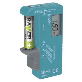 Univerzální tester baterií (AA, AAA, C, D, 9V, knoflíkových) N0322