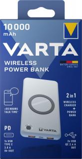 Záložní zdroj energie VARTA WirelessPowerBank 10000mA, 57913