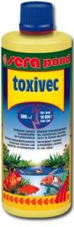 Sera POND TOXIVEC - rychlá pomoc - odstraňuje: nitrit, amonium, chlor, chloramin. Snižuje nitráty,  řasy