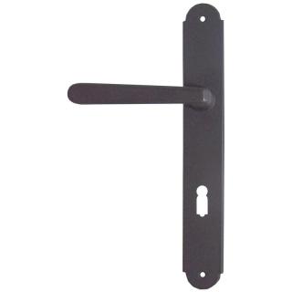 STEN štítové kování na dveře rozteč 72 mm  pro dozický klíč Elegant-antik černá