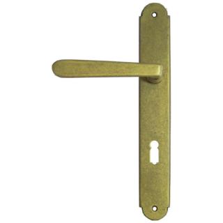 STEN štítové kování na dveře rozteč 72 mm  pro dozický klíč Elegant-antik mosaz