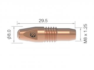 Průvlak ARC M M8/8/29,5, E-Cu - 1,2 mm