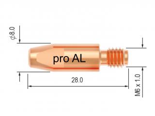 Průvlak BINZEL M6/8/28, E-Cu - 0,8 mm (pro AL)