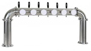 Výčepní stojan U6 nerez komplet kohouty pákové medailony LED čelní přímé dochlazení kohoutů