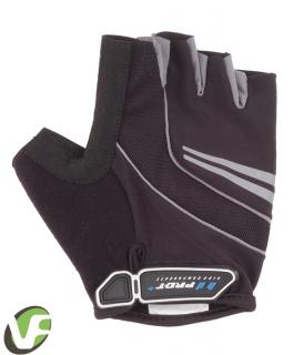 Cyklistické rukavice Pro-T Salerno plus černo-černé