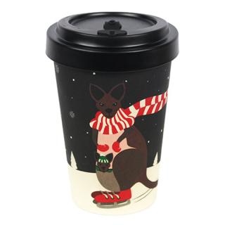 Bambusový cestovní kelímek Winter Kangaroo 400 ml