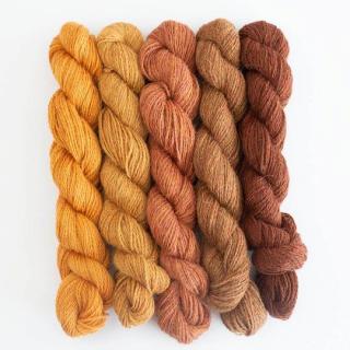 Příze BABY ALPACA  BC Garn mini set 5 x 25 g Barva: amber