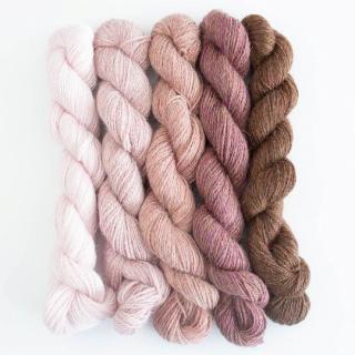 Příze BABY ALPACA  BC Garn mini set 5 x 25 g Barva: ROSE BUD