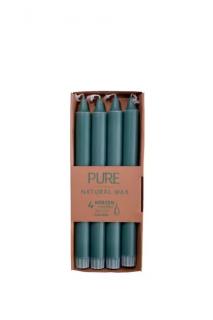 Svíčky SET 4 ks Pure Wenzel Smaragd délka 25 cm x 2,3 cm