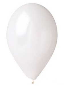 Balónky metalické bílé - 1ks (Balónek metalický latexový)