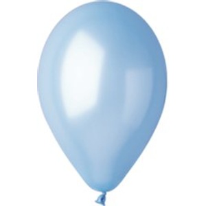 Balónky metalické světle modré - 1ks (Balónek metalický latexový)