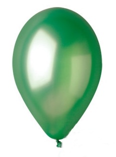 Balónky metalické zelené - 1ks (Balónek metalický latexový)