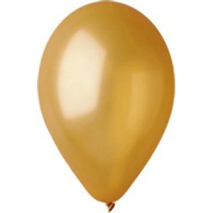 Balónky metalické zlaté - 1ks (Balónek metalický latexový)