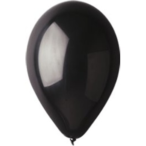 Balónky pastelové černé - 1ks (Balónek pastelový latexový)