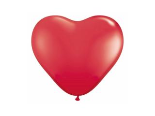 Balónky pastelové červené srdce - 1ks (Balónek latexový - tvar srdce)