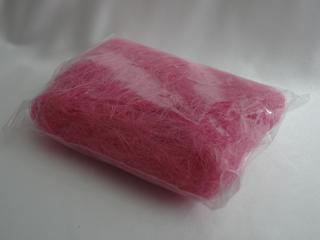 Sisal - růžový - 30g (Bělené a barvené sisalové vlákno)