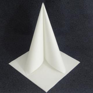 Ubrousky AIRLAID 40x40 cm - bílé - 1ks (Ubrousek nejvyšší kvality AIRLAID imituje klasický plátěný ubrousek)