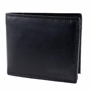Luxusní pánská kožená peněženka černa Guru Pragati 305