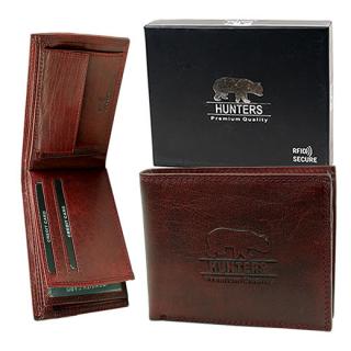 Luxusní pánská kožená peněženka červená premium kůže značky Hunters KHT5700RED