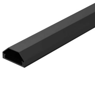 Hliníkový profil / kabelová lišta 75 cm Barva: Černá, Samolepicí páska: Ano, Šířka profilu: 33 mm