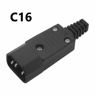Konektor C15 samice / C16 samec 250V 10A Model: C16 - samec