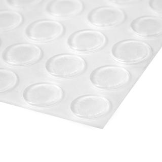 Malé průhledné samolepicí gumové dorazy/podložky Ø8-15mm Typ: Ø 10 mm (50 ks)