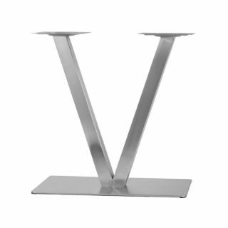 Nerezová dvojitá stolová podnož V 40x70x70 cm
