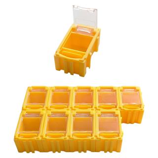 Organizér - úložný box pro SMD/SMT součástky 39x23,5x18 mm [10 ks] Barva: Oranžová