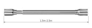 Rozpěrná teleskopická tyč pro závěs 70-250 cm Barva: Chrom, Rozměr: 150-250 cm