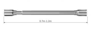 Rozpěrná teleskopická tyč pro závěs 70-250 cm Barva: Chrom, Rozměr: 70-120 cm