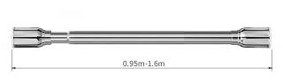 Rozpěrná teleskopická tyč pro závěs 70-250 cm Barva: Chrom, Rozměr: 95-160 cm