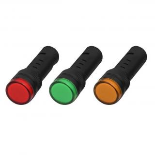 Signální kontrolka 12 V a 24 V Ø 18 mm s blikající LED Barva: Červená, Napětí: 12 V