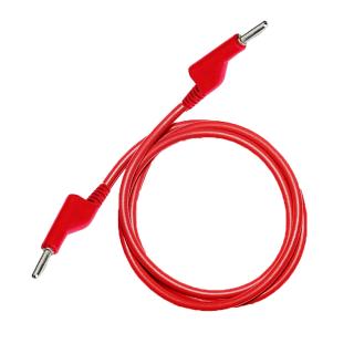 Testovací / laboratorní kabel Ø4 mm Barva: Červená, Model: Banánek-banánek, Rozměr: 100 cm