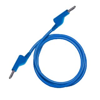 Testovací / laboratorní kabel Ø4 mm Barva: Modrá, Model: Banánek-banánek, Rozměr: 100 cm