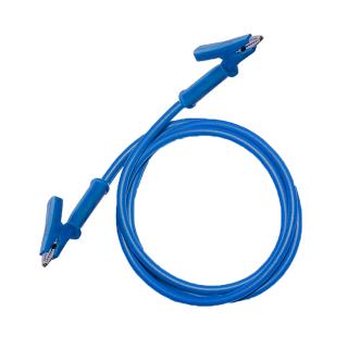Testovací / laboratorní kabel Ø4 mm Barva: Modrá, Model: Krokosvorka-krokosvorka, Rozměr: 100 cm