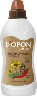 Biopon Vermikompost - kapalné hnojivo univerzální 0,5l