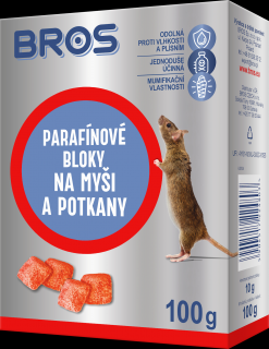 Parafínové bloky na potkany a myši 100g