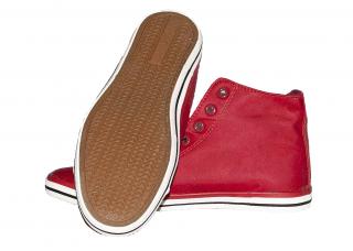 Dámské kotníčkové boty červené Velikost: 37