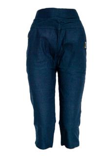 Tmavě modré dámské tříčtvrteční kalhoty Velikost: XL