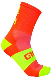 Cyklistické ponožky ALÉ SOCKS SUMMER AIR LIGHT 12 oranžové/žluté Velikost: 36-39