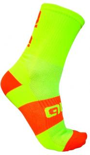 Cyklistické ponožky ALÉ SOCKS SUMMER AIR LIGHT 12 žluté/oranžové Velikost: 36-39