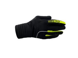 Cyklistické rukavice ALÉ  WINDPROTECTION GLOVES černé/žluté Velikost: M
