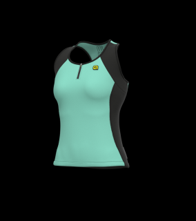 Letní cyklistický dres ALÉ dámský SOLID COLOR BLOCK tyrkysový Velikost: S