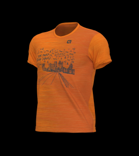 Letní cyklistický dres ALÉ pánský OFF ROAD - GRAVEL AWAY oranžový Velikost: M