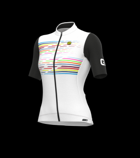 Letní cyklistický dres ALÉ  PR-S LOGO LADY bílý Velikost: S