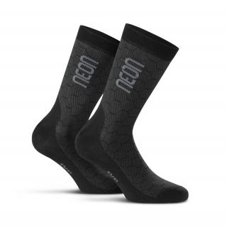 Ponožky NEON 3D Black Grey Velikost: L (43-47)