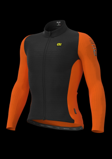 Zateplený cyklistický dres ALÉ pánský R-EV1 WARM RACE 2.0 oranžový Velikost: XL
