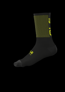 Zimní cyklistické ponožky ALÉ ACCESSORI  FENCE žlutý vzor Velikost: 36-39