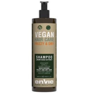 Envie Vegan Šampon Frizzy and Dry pro suché a krepaté vlasy 500ml (Envie VEGAN Shampoo Frizzy and Dry Linum Seed Extract)