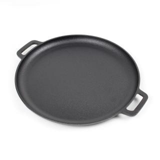 1x Dutch Oven - Litinová pánev kulatá, tál s úchyty, Ø 35 cm (Ø 40,5 cm s úchyty | rovnoměrný a rychlý rozvod tepla)